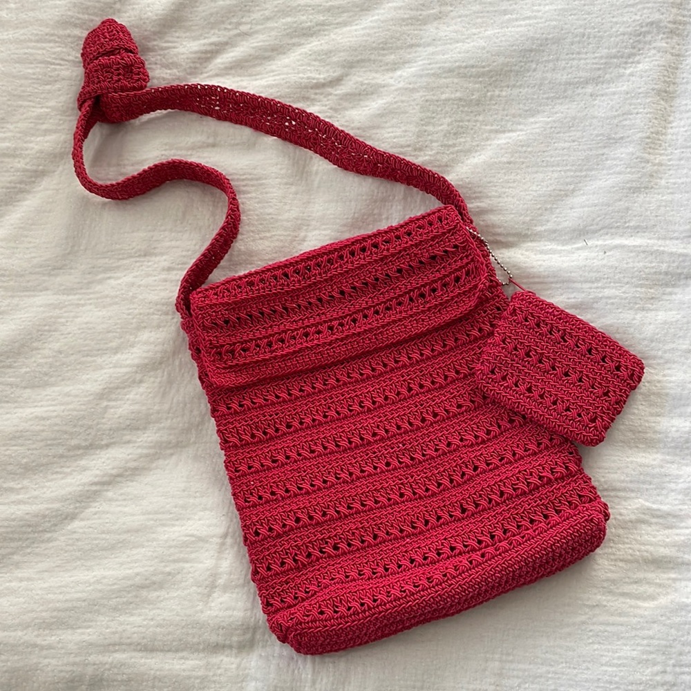 Red Crochet Bag